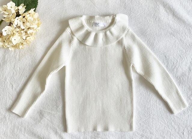 Girls Long Sleeve Knit Lace Sweater