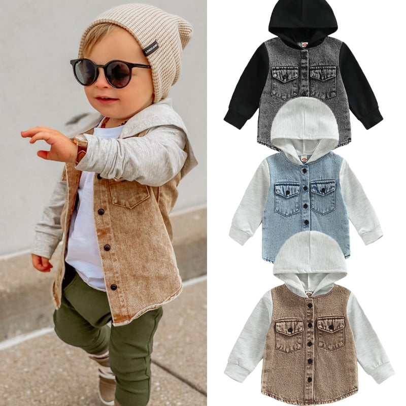 Boys' And Girls' Denim Hoodie