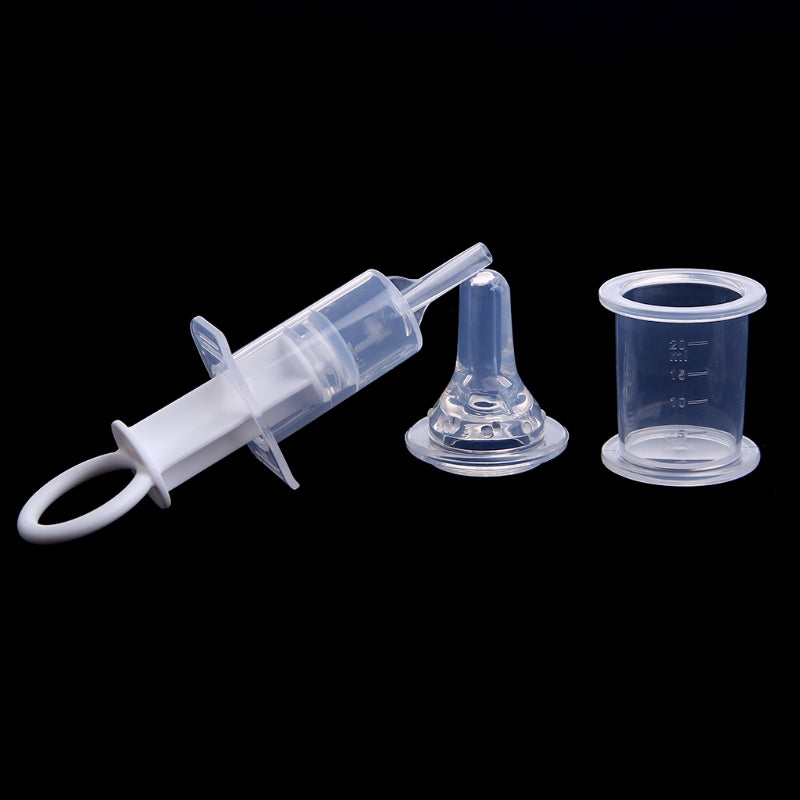Baby syringe medicine feeder