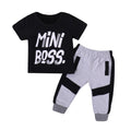Boys' cotton short-sleeved sports suit