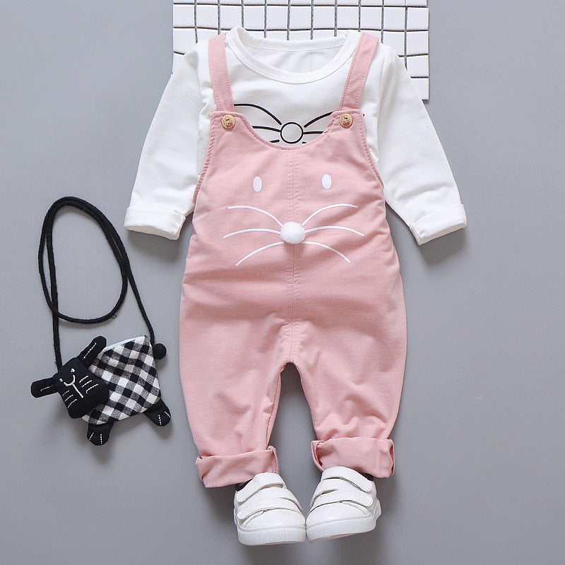 Two-piece Cartoon Sling for Baby Girls