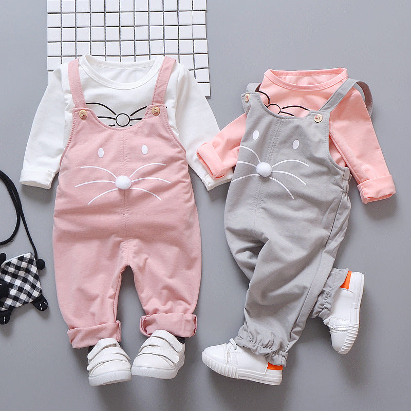 Two-piece Cartoon Sling for Baby Girls