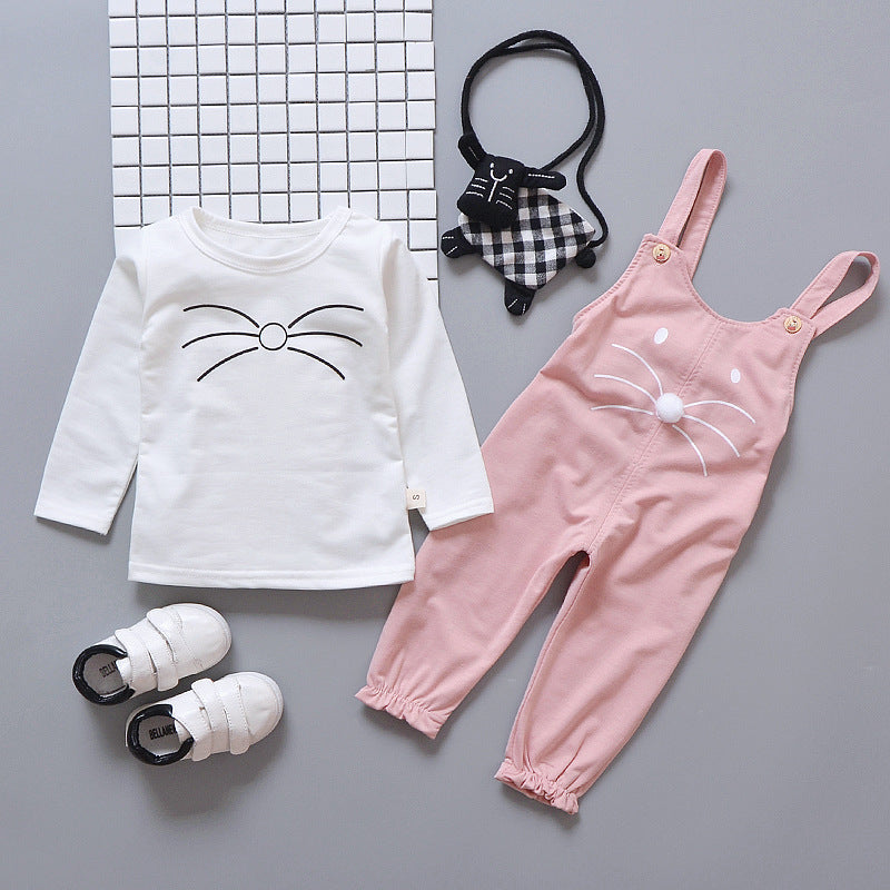 Two-piece Cartoon Sling for Baby Girls