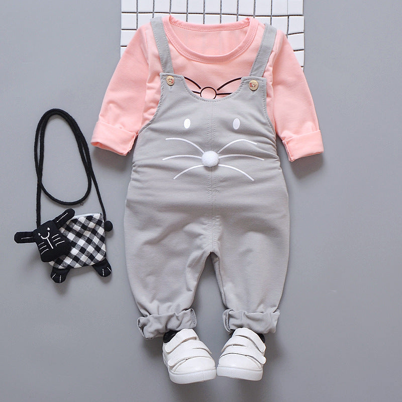 Two-piece Cartoon Sling for Baby Girls