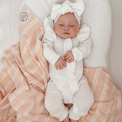 Baby Bodysuit Long-sleeved Knitted Waffle