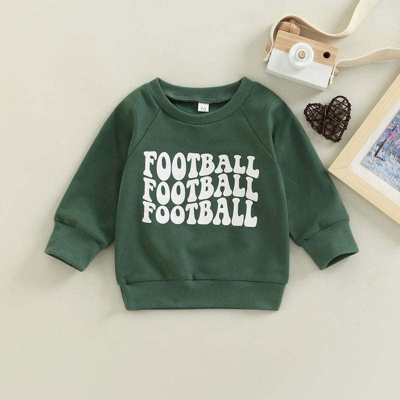 Alphabet Print Sweatshirt Children's Long Sleeves