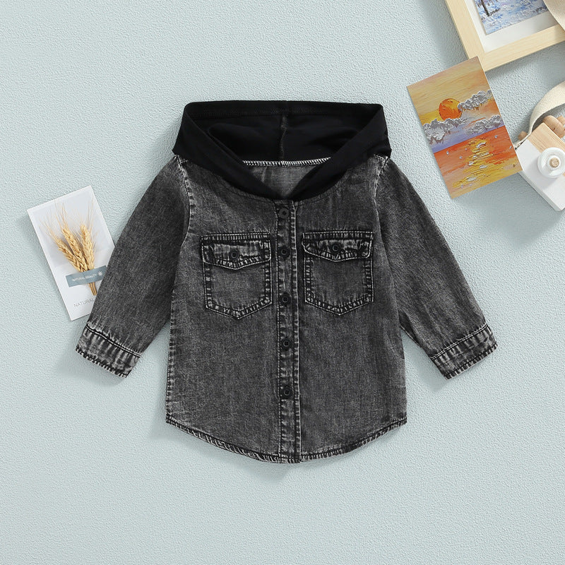Boys' And Girls' Denim Hoodie