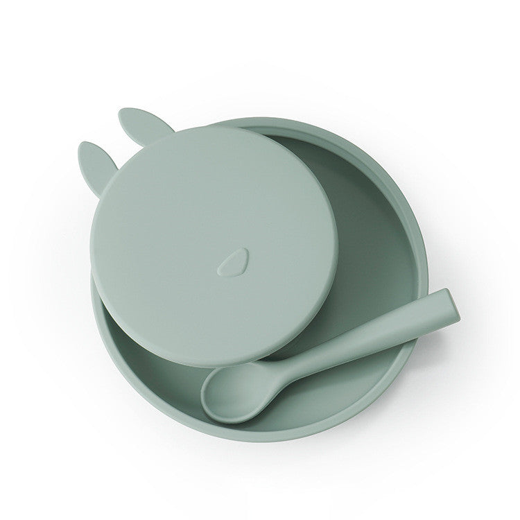 Silicone Baby Dinner Plate Three-piece Set