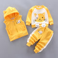 Baby Velvet Warm Three-Piece Outfit