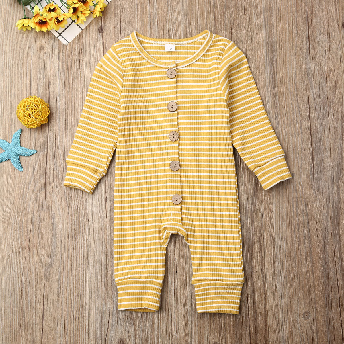 Newborn striped jumpsuit