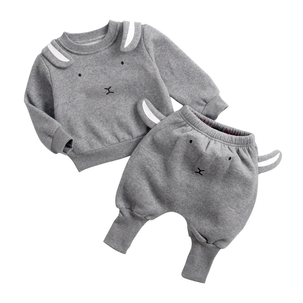 Korean version of the animal children's hoodie Harun pantsuit