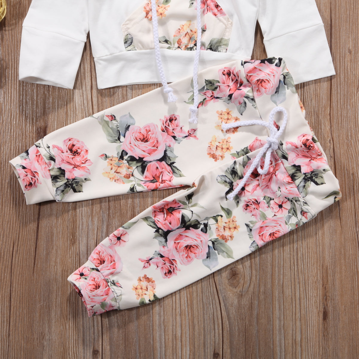 Long sleeve  Floral Cotton suit three-piece