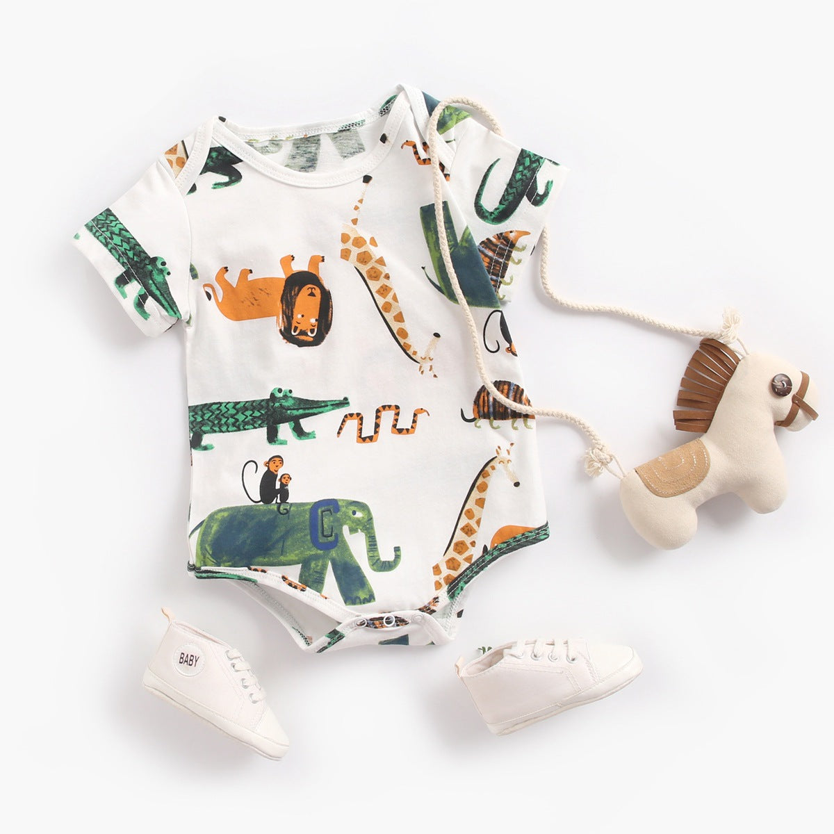 Baby Summer Short-Sleeved Jumpsuit