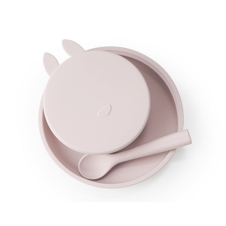 Silicone Baby Dinner Plate Three-piece Set