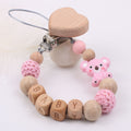 Baby Pacifier Wooden Chain