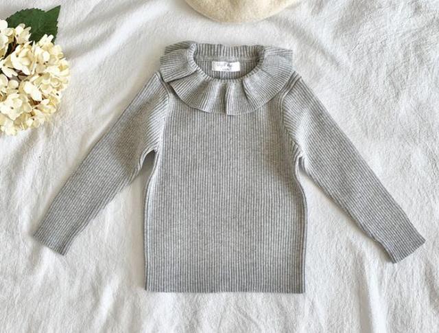 Girls Long Sleeve Knit Lace Sweater