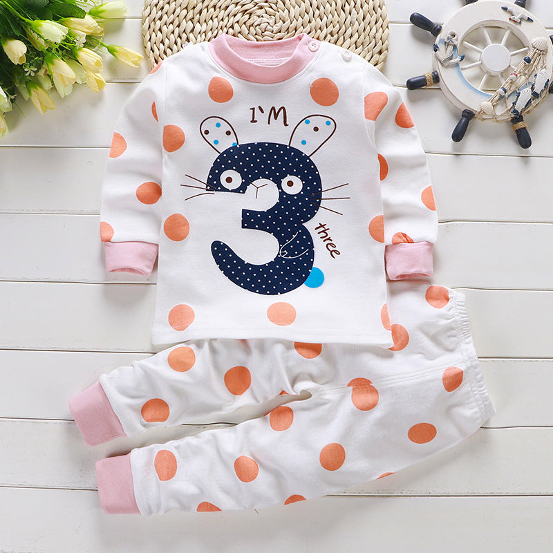 Children's Cotton Sleepwear Suit Boys And Girls