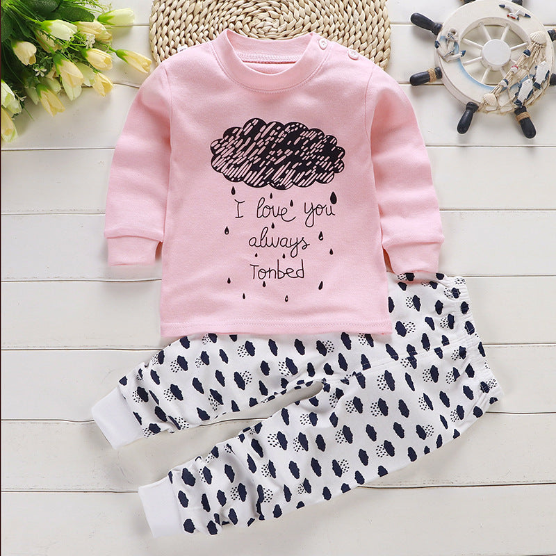 Children's Cotton Sleepwear Suit Boys And Girls