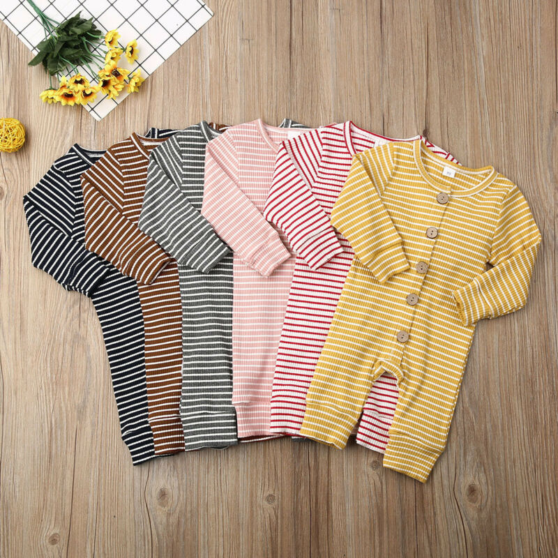 Newborn striped jumpsuit