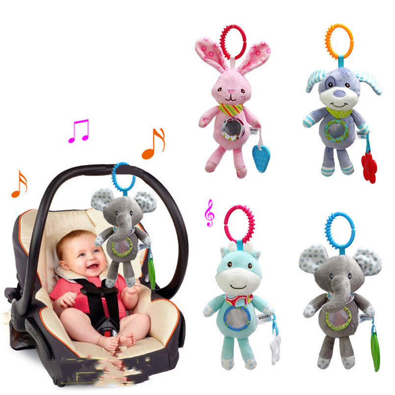 Baby Bedside Plush Fabric Rattle Toy