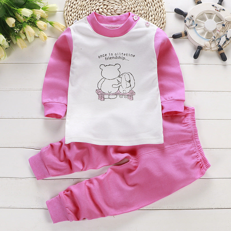 Children's Cotton Sleepwear Suit Boys And Girls