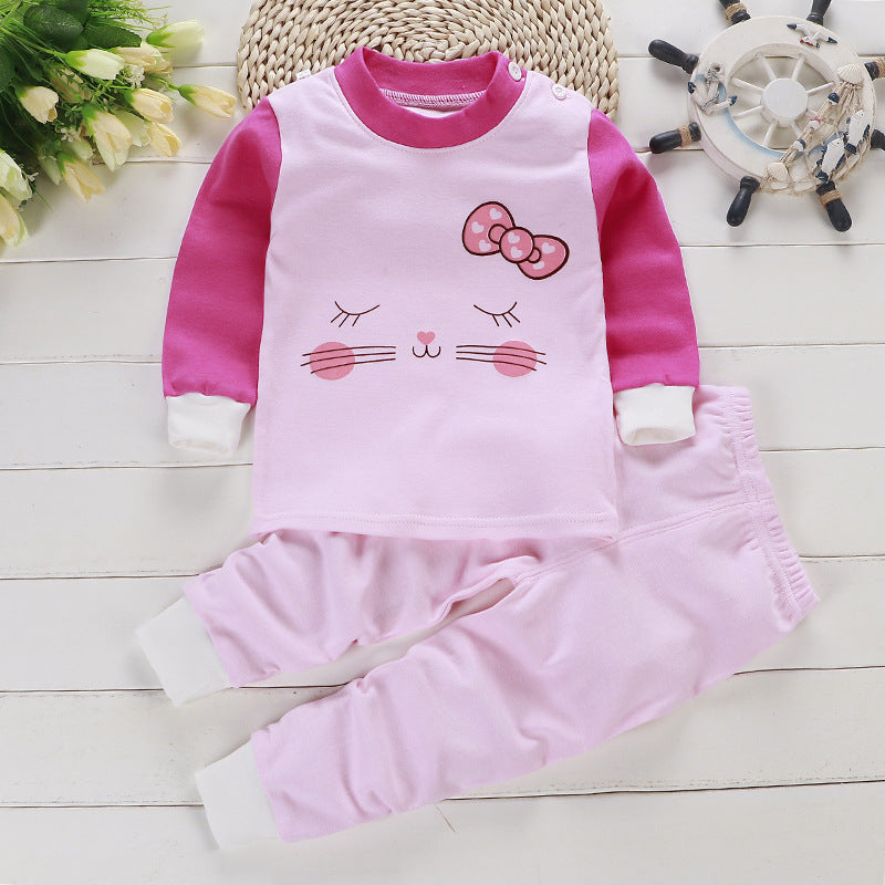 Children's Cotton Sleepwear Suit Boys And Girls