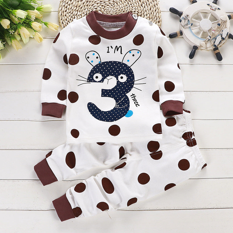 Children's Cotton Sleepwear Suit Boys And Girls