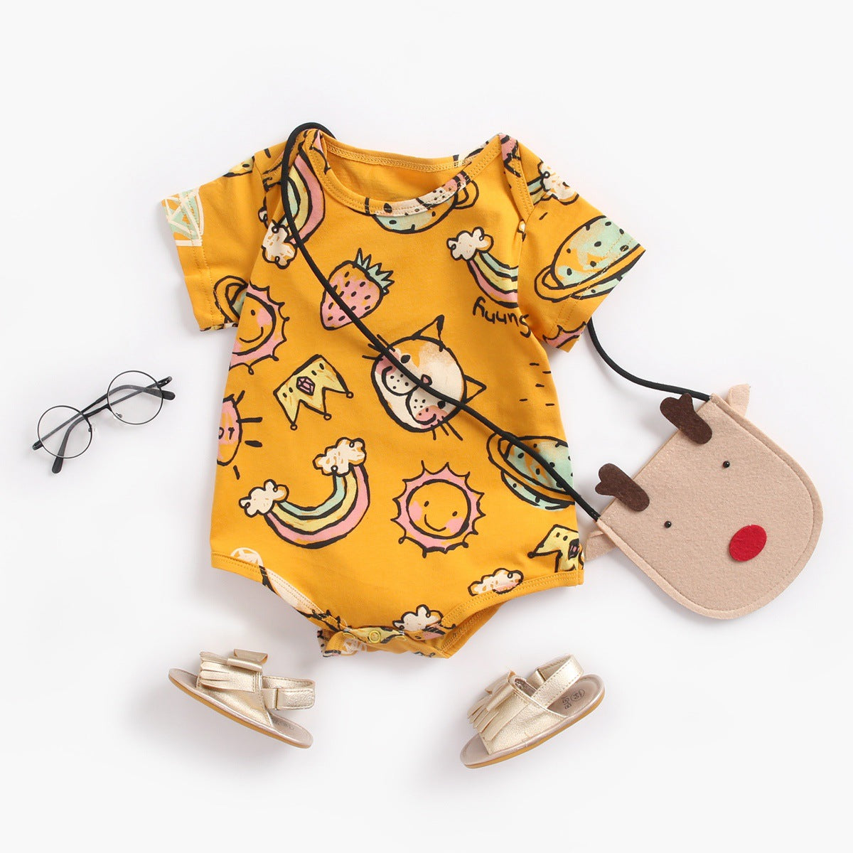 Baby Summer Short-Sleeved Jumpsuit
