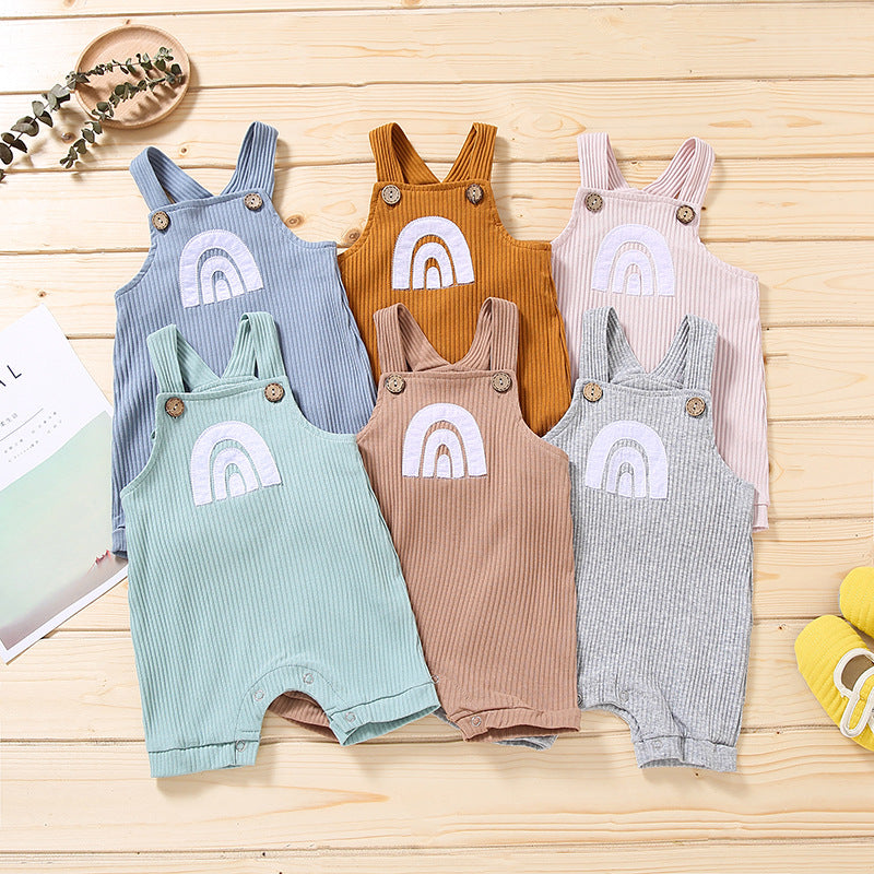 Rainbow Multicolor Baby Overalls