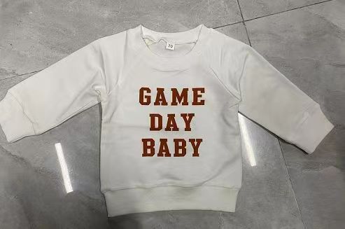 Alphabet Print Sweatshirt Children's Long Sleeves