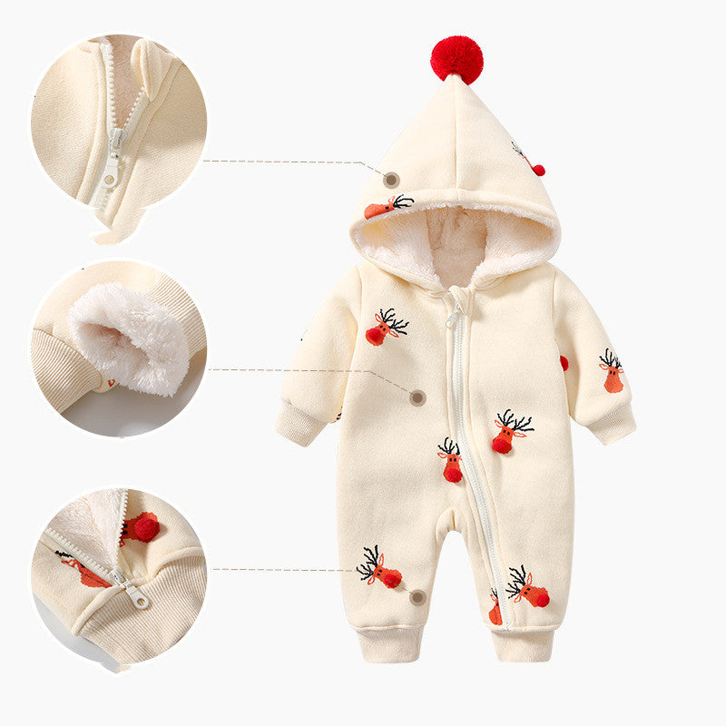 Khaki Padded Warm Jumpsuit