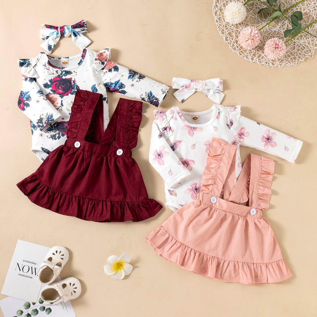 Baby Girl Set Floral Dress and Blouse
