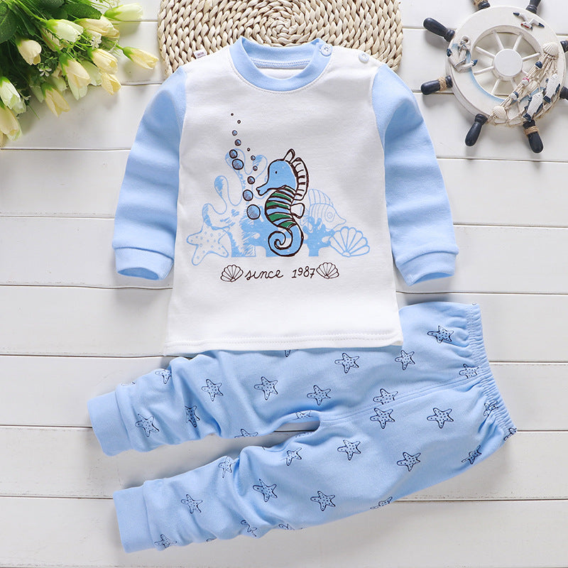 Children's Cotton Sleepwear Suit Boys And Girls