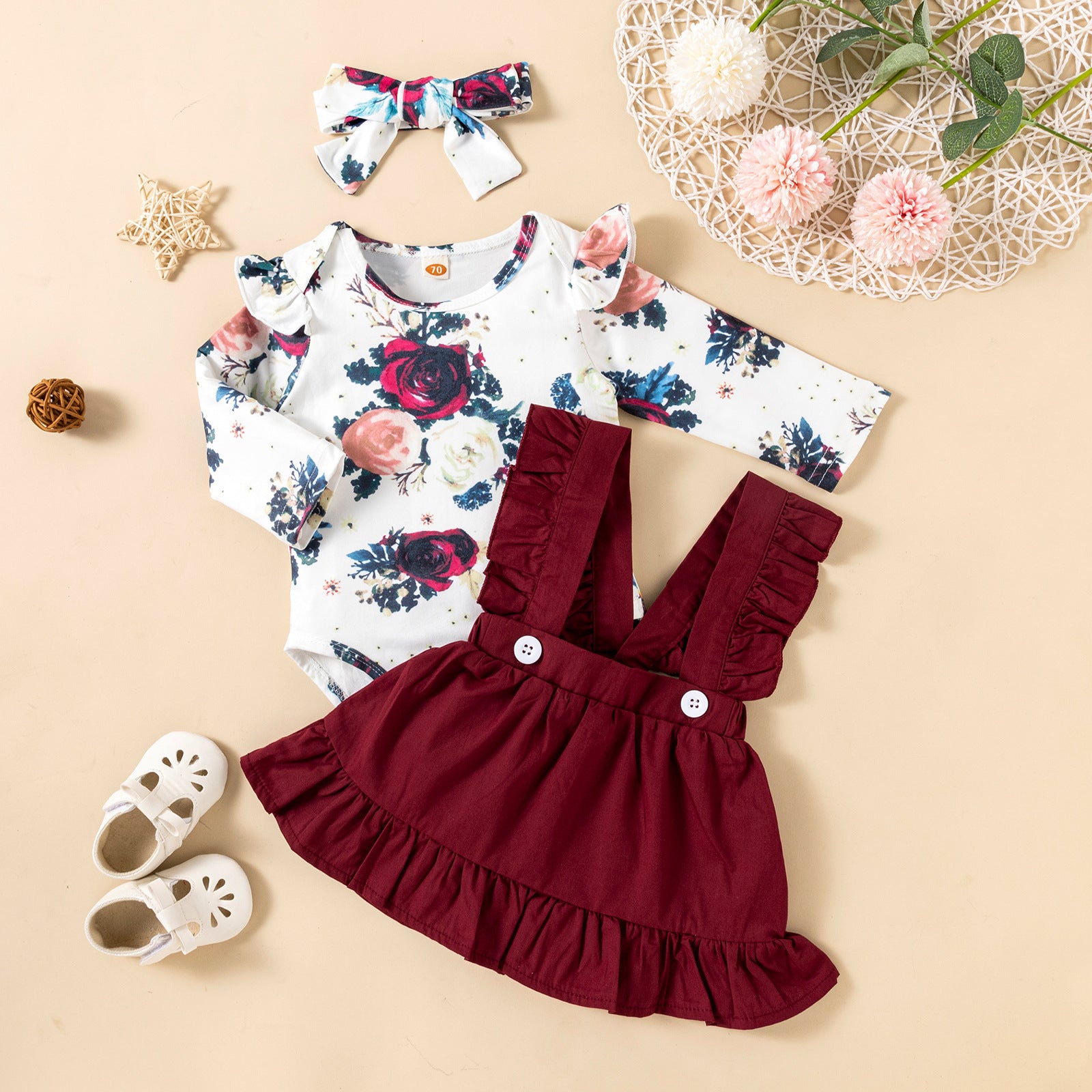 Baby Girl Set Floral Dress and Blouse