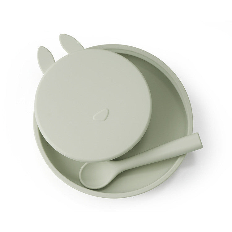 Silicone Baby Dinner Plate Three-piece Set