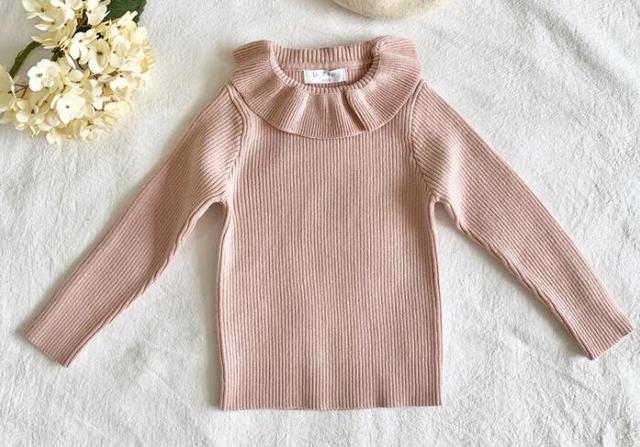 Girls Long Sleeve Knit Lace Sweater