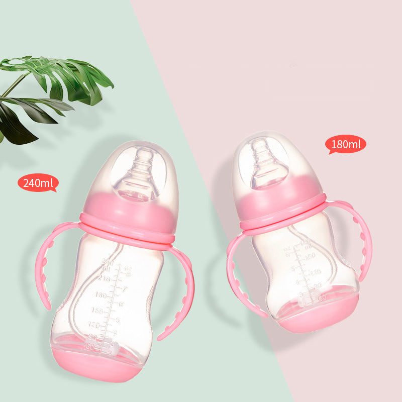Wide PP Baby Bottle Anti-colic With Handle