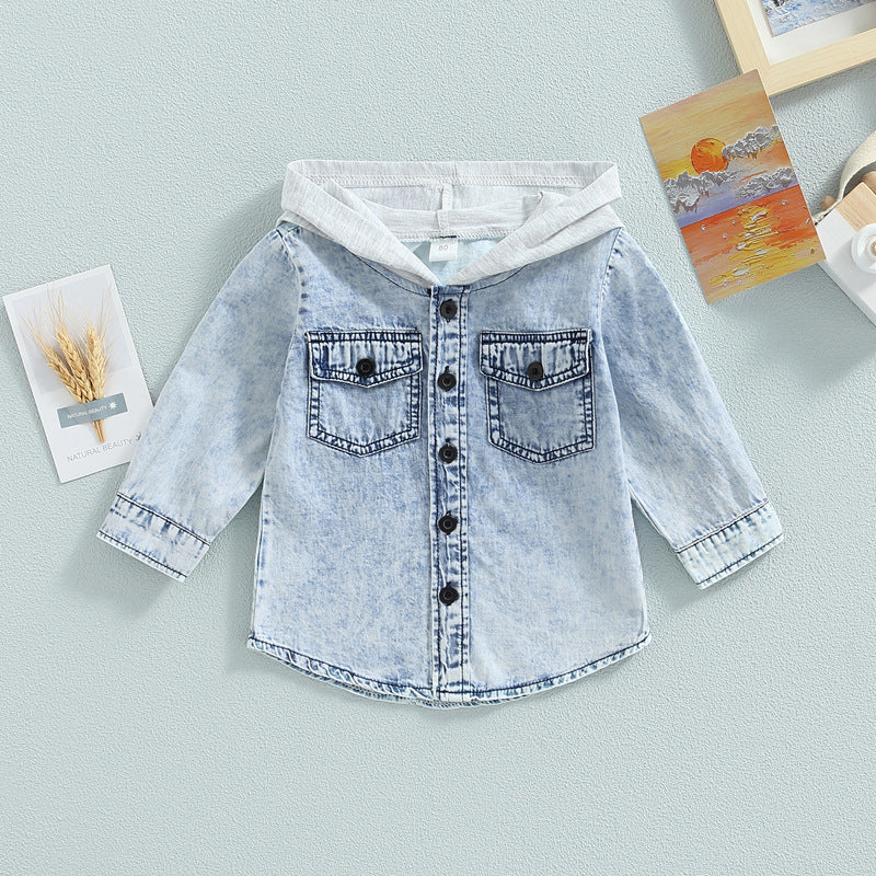 Boys' And Girls' Denim Hoodie