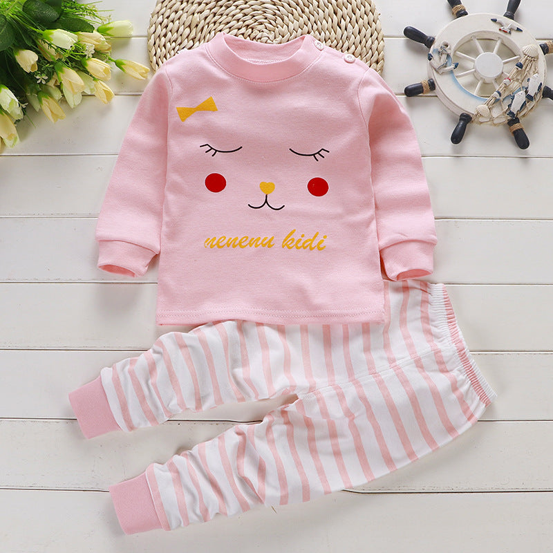 Children's Cotton Sleepwear Suit Boys And Girls