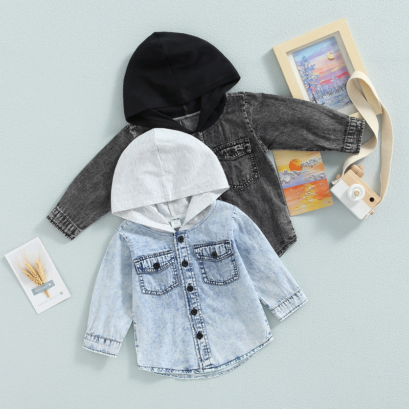Boys' And Girls' Denim Hoodie