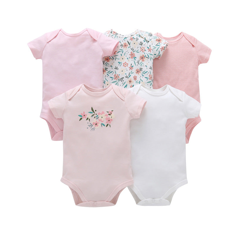 Newborn Foreign Trade Bag Fart Clothes Five-piece Baby Suit
